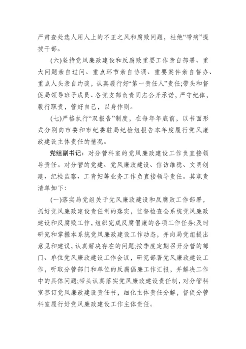 班子成员“一岗双责”责任清单责任书范文.docx