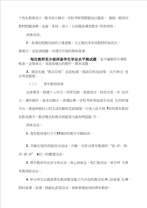 永锋小学教师专业发展年实施方案Document