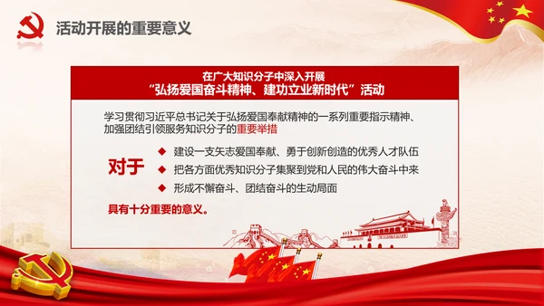 党委知识分子弘扬爱国奋斗精神活动PPT