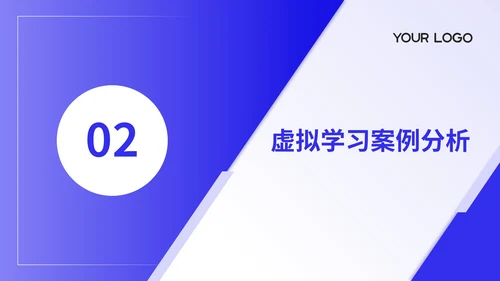 紫色商务风虚拟学习AI实用案例PPT模板