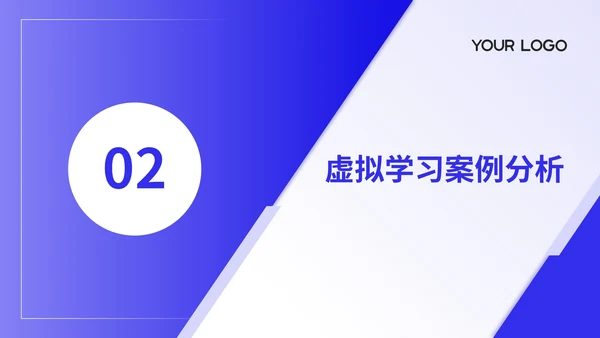 紫色商务风虚拟学习AI实用案例PPT模板