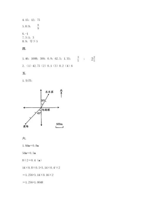 人教版数学小升初模拟试卷附完整答案（历年真题）.docx