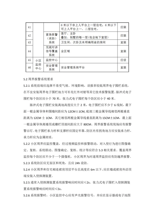 居民住宅小区安全防范系统综合重点工程核心技术综合规范.docx