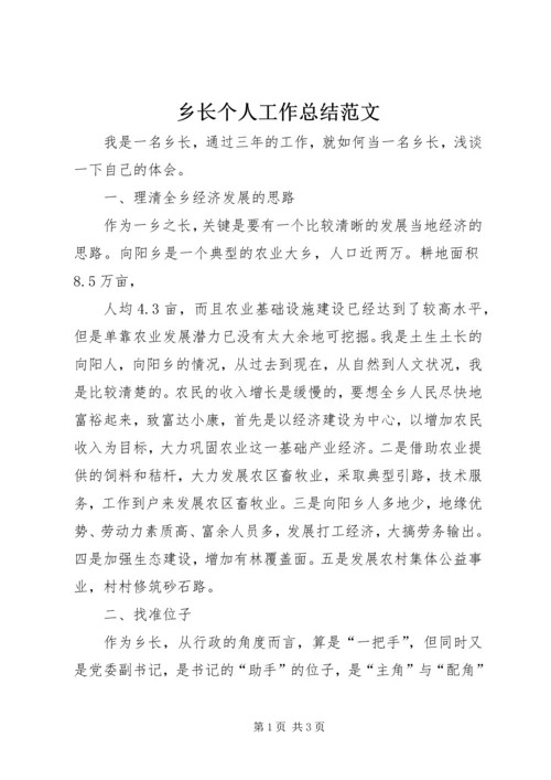 乡长个人工作总结范文.docx