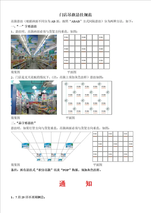 楚济堂大药房吊旗悬挂细则共2页