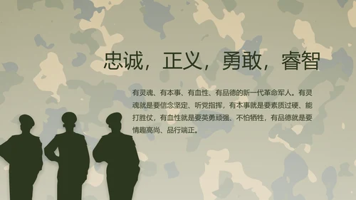 迷彩风部队军事工作总结汇报动态PPT