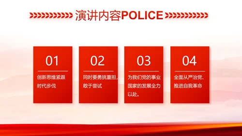 红色大气公安民警工作总结动态PPT