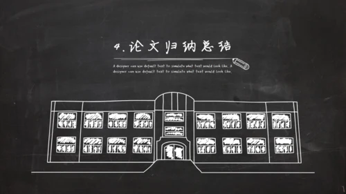 黑板风粉笔字毕业答辩通用PPT模板