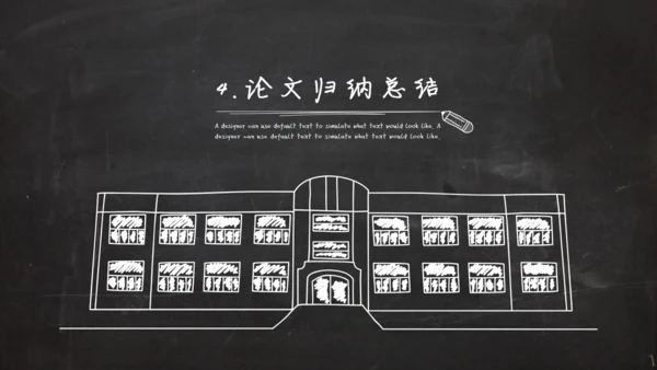黑板风粉笔字毕业答辩通用PPT模板