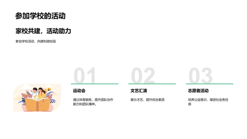 家校共育新生代PPT模板