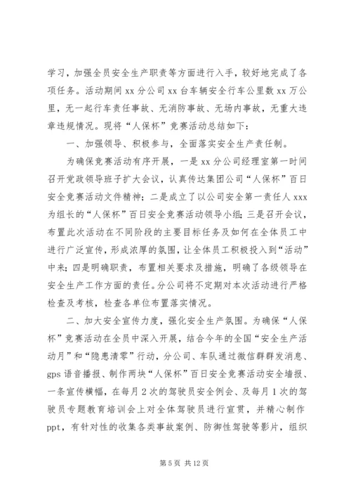 保安全促和谐百日安全竞赛活动总结.docx