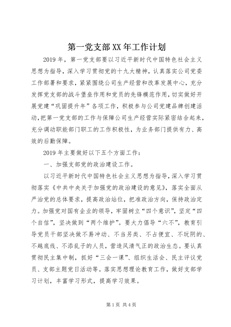 第一党支部XX年工作计划.docx