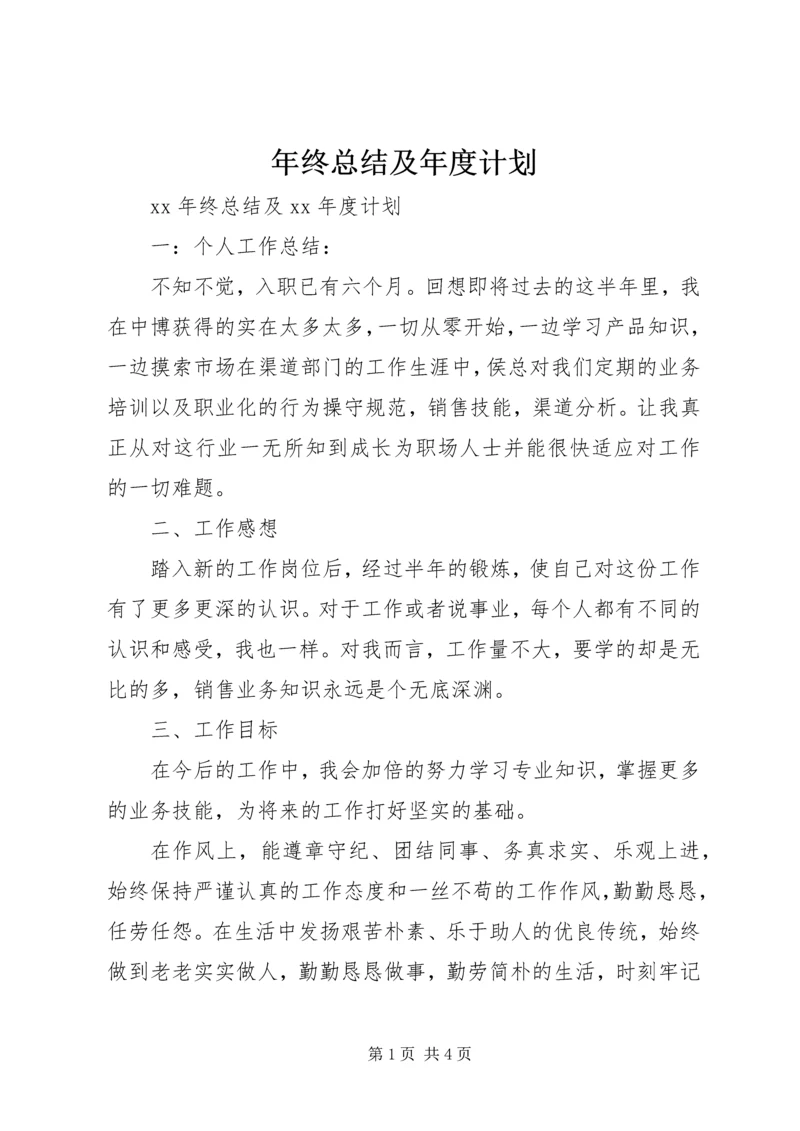 年终总结及年度计划.docx