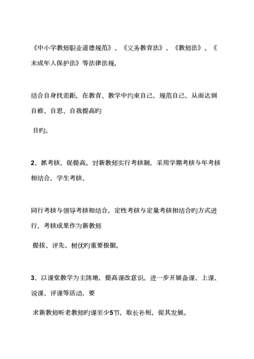 教师传帮带实施专题方案.docx