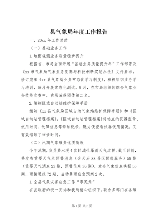 县气象局年度工作报告.docx