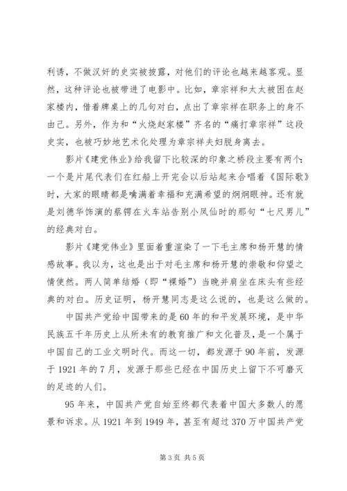 党员《建党伟业》观后感.docx