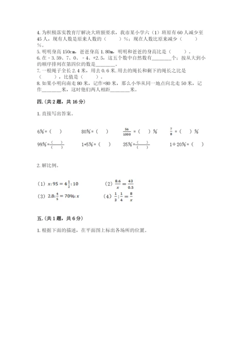 北京版数学小升初模拟试卷附参考答案【预热题】.docx