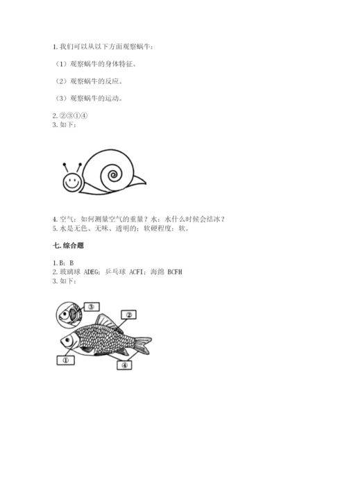 教科版一年级下册科学期末测试卷附答案【研优卷】.docx