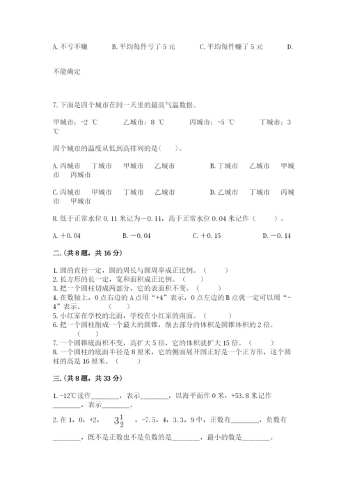 西师大版小升初数学模拟试卷【典优】.docx