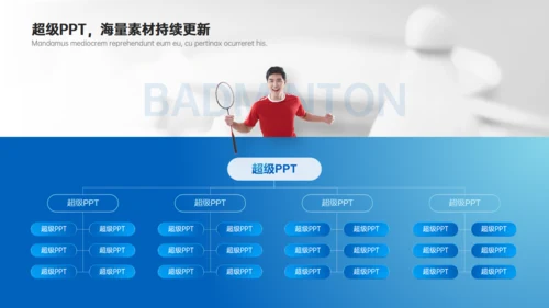 羽毛球社团纳新通用PPT模板