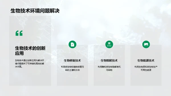 生物科技：环保新纪元