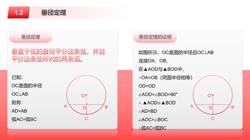 红色圆球数学课件PPT模板