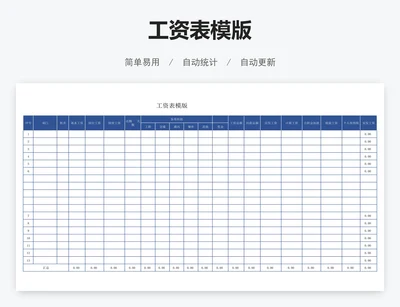 工资表模版