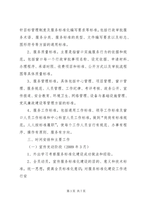街道市民服务中心标准化建的实施方案[五篇材料] (2).docx