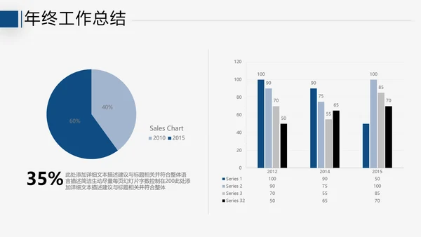 2021年终总结工作计划述职报告潘通蓝商务通用动态PPT模板
