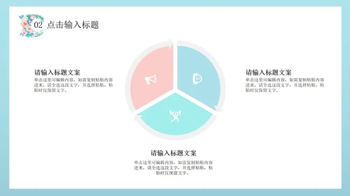 绿色文艺花卉总结汇报PPT模板