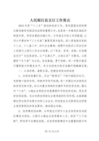 人民银行县支行工作要点.docx