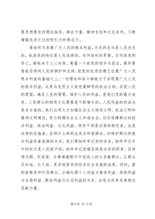 保持党的先进性思考.docx