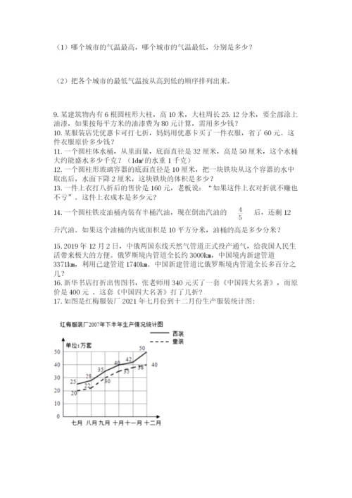 六年级小升初数学解决问题50道精品【典型题】.docx