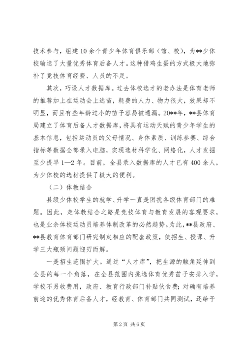 体育局体校工作意见.docx