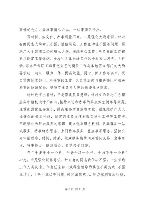 国土局强化效能意识工作报告.docx