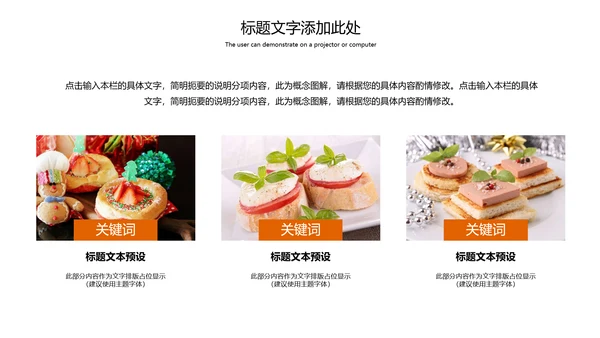 美食甜点面包烘培动态PPT模板