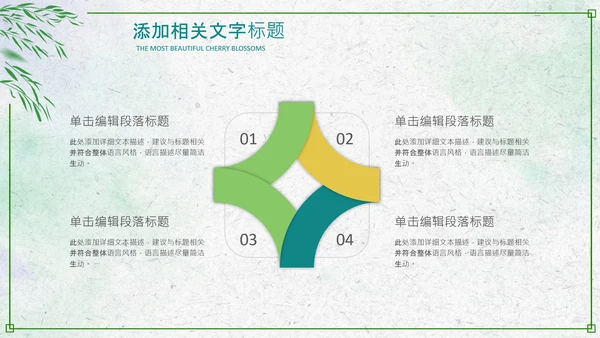 绿色小清新清明节文化习俗介绍主题班会ppt模板