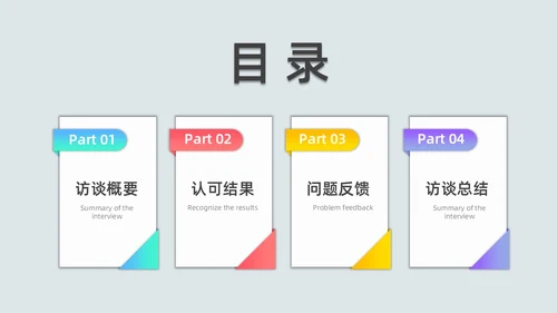 彩色水彩微粒员工访谈报告企业培训PPT课件人物访谈