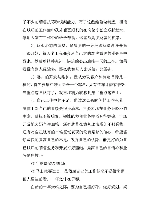 销售年终述职报告范文