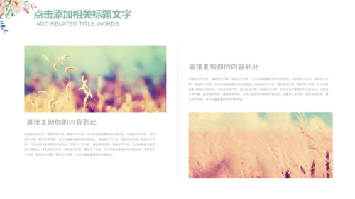 清新花朵妇联妇女之家工作总结汇报PPT