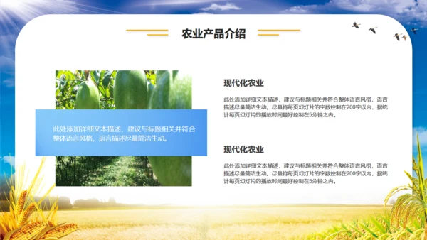 农业项目招商融资报告通用PPT模板
