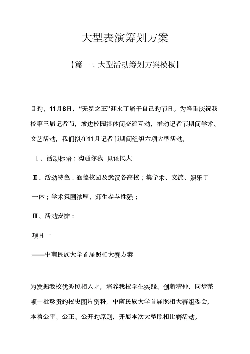 大型演出专题策划专题方案.docx