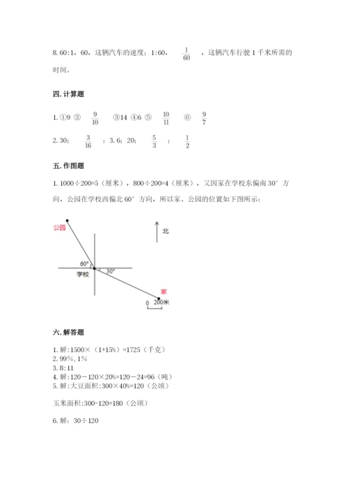 小学六年级上册数学期末测试卷及答案【易错题】.docx