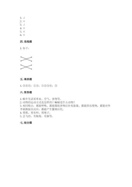 教科版小学科学一年级下册期末测试卷及答案1套.docx