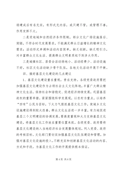 乡镇基层文化建设调研报告.docx
