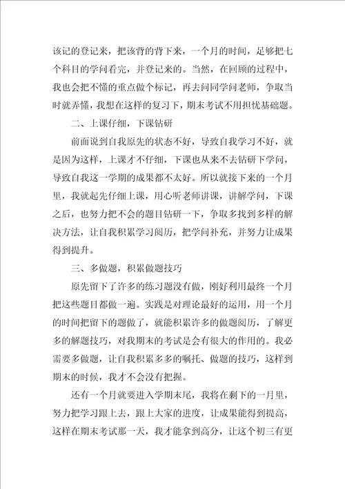 期末复习计划22篇