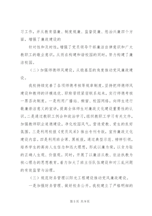 小学党风廉政建设会议致辞.docx