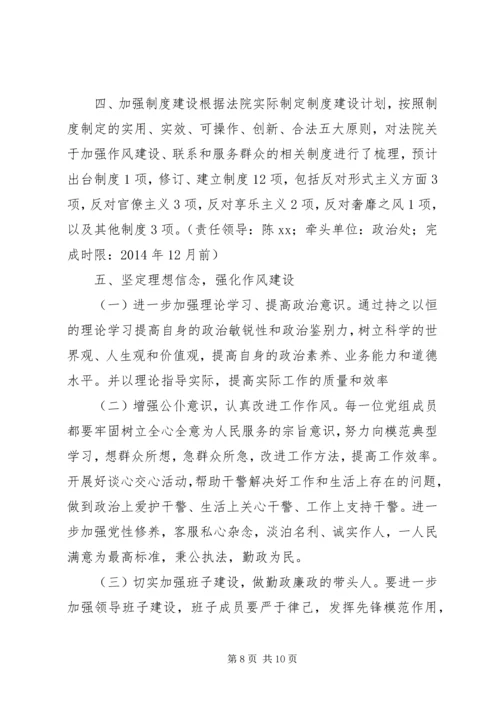 人民法院党组党的群众路线教育实践活动整改方案.docx