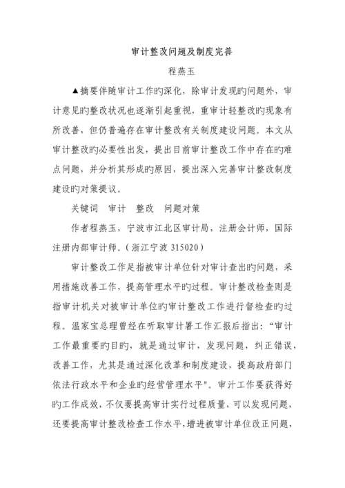 审计整改问题及制度完善.docx