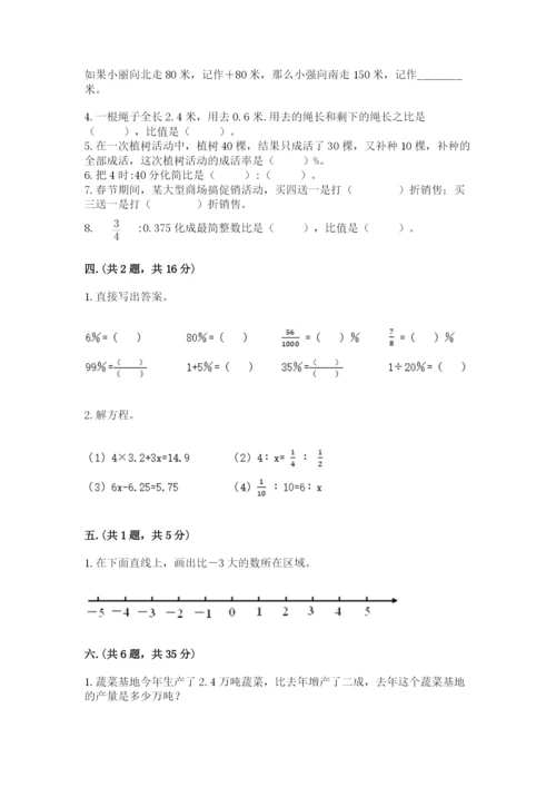 六年级毕业班数学期末考试试卷（各地真题）.docx